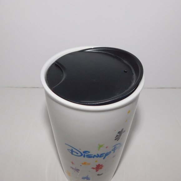 2015 Starbucks Disney Parks Ceramic Travel Tumbler Mug w lid 12oz - Picture 7 of 9